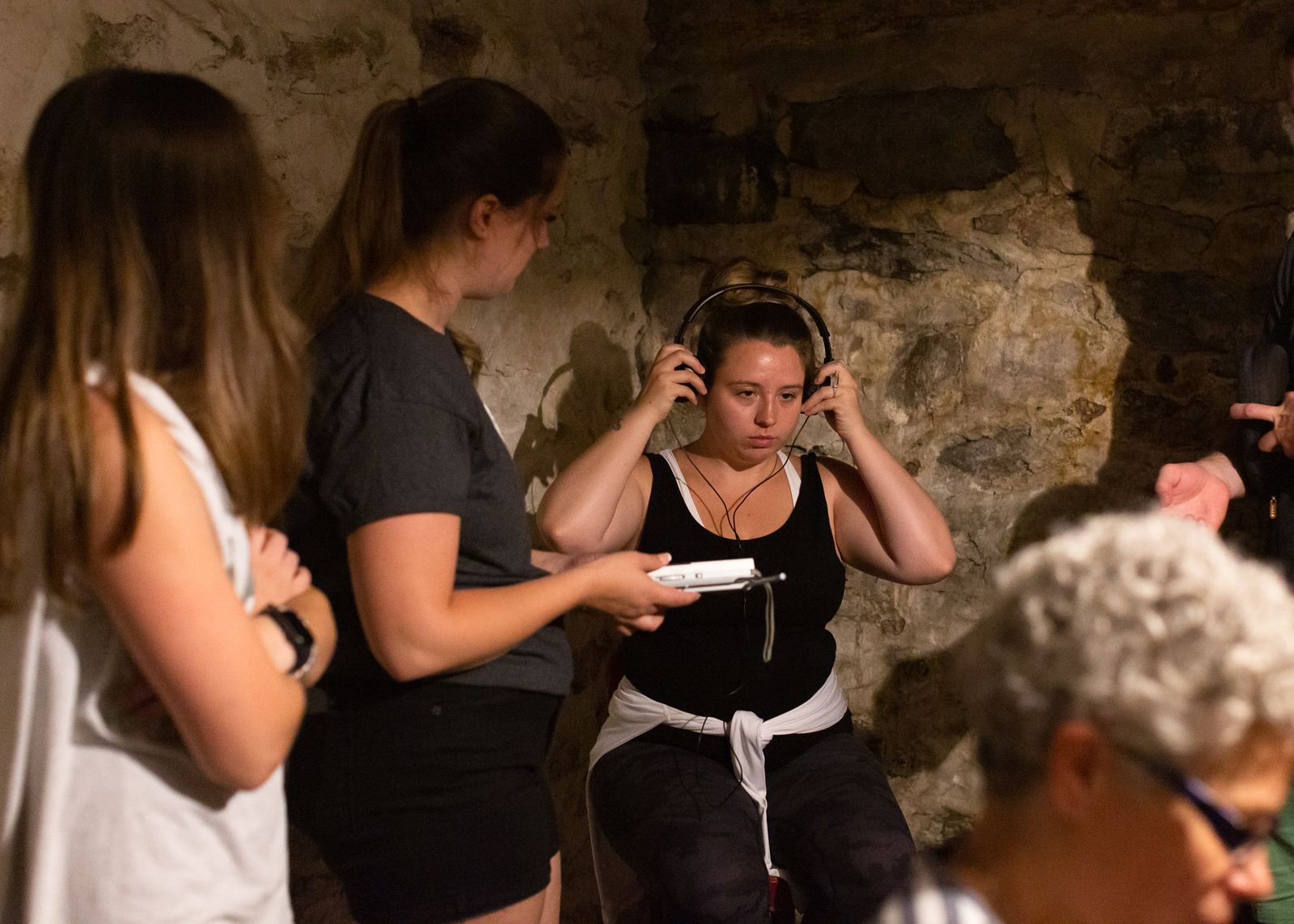 Paranormal investigation equipment set up inside the historic farmhouse known as The Conjuring House